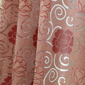 Axyaa European Style Floral Jacquard Tulle Curtains for Living Room and Bedroom