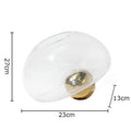 Axyaa Round Glass Vase Hydroponics Desk Decor with Artificial Flowers