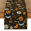 Axyaa Halloween Pumpkin Ghost Table Runner - Festive Farmhouse Decor