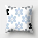 Axyaa Geometric Polyester Cushion Cover 45x45cm, Blue Gray Home Decor Pillowcase