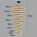 Axyaa Staircase Chandeliers: Modern LED Pendant Lamps for Living Room Lighting