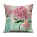 Axyaa Pastoral Floral Cushion Cover: Elegant Linen Home Decor for Sofa, Square Flower Pillow