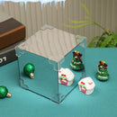 Axyaa Santa Claus Night Light Cube: Elegant Christmas Snow Scene Decor & Lighting - Festive Home Design