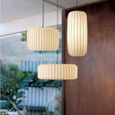 Axyaa Nordic Silk Lantern Pendant Light for Living Room Restaurant Staircase - E27