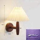 Axyaa Wooden Wall Light Paper Umbrella LED Sconces for Home Decorations