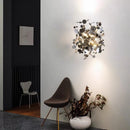 Axyaa Stainless Leaf Wall Lamp Sconce for Living Room Bedroom