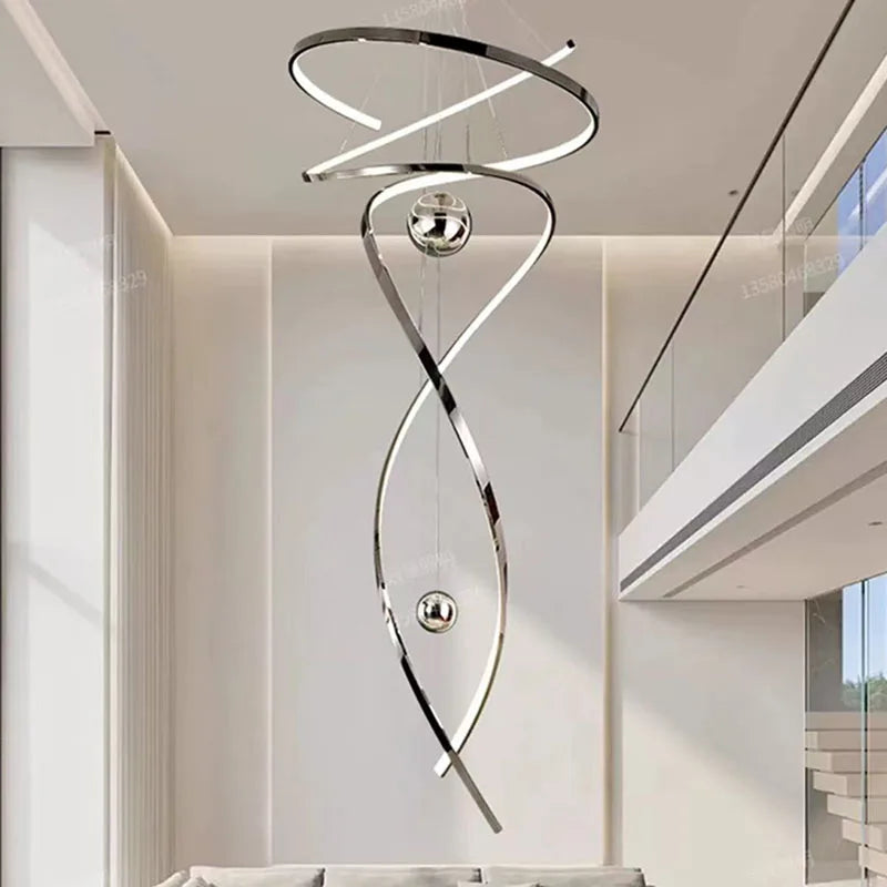 Axyaa Staircase Chandeliers LED Pendant Light Lamps for Modern Home Decor