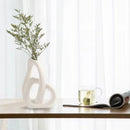 Ceramic Geo Cross Vase for Home Decor - Axyaa