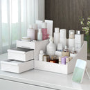 Axyaa Makeup Storage Box: Plastic Organizer for Vanity & Dressing Table - Desktop Cosmetic Shelf