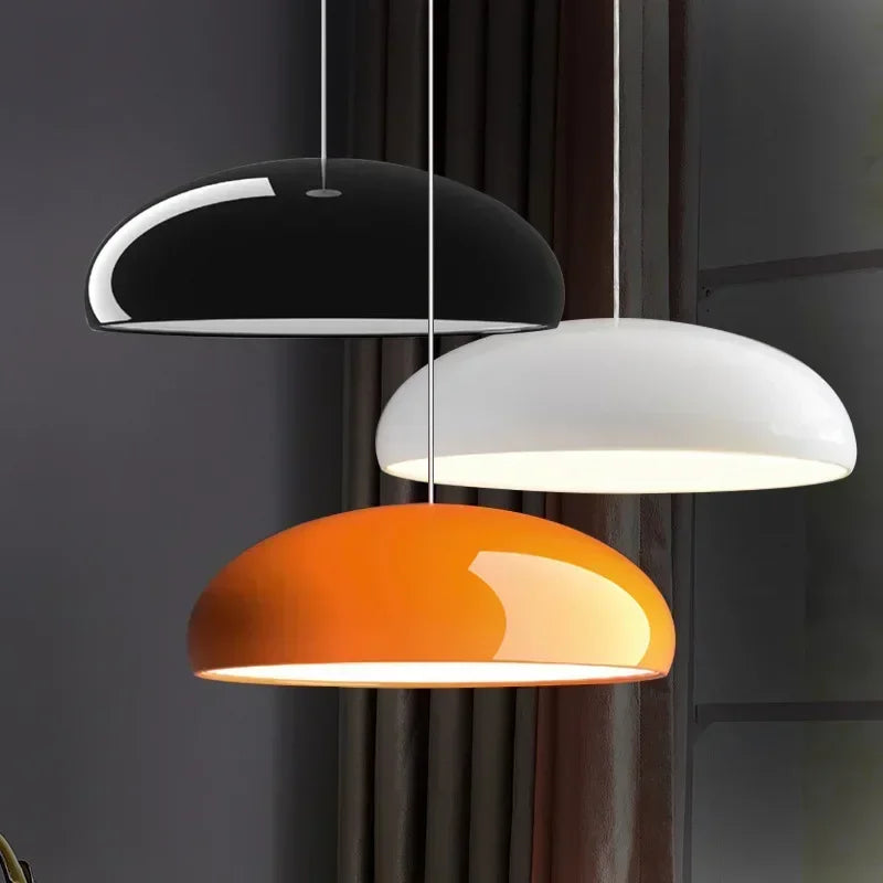 Axyaa Round LED Pendant Chandelier, Aluminum Lampshade, Modern Nordic Design