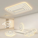 Axyaa Rectangular LED Chandeliers: Modern Minimalist Nordic Ceiling Lights
