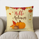 Axyaa Autumn Leaves & Pumpkin Pillow Cover - Sofa Bedroom Car Cushion Cover