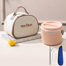 Axyaa Electric Heating Lunch Box 304 Stainless Steel Food Warmer - School, Office, Car, Truck