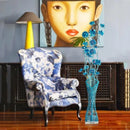 Axyaa Nordic Blue LED Floor Lamp for Stylish Living Spaces