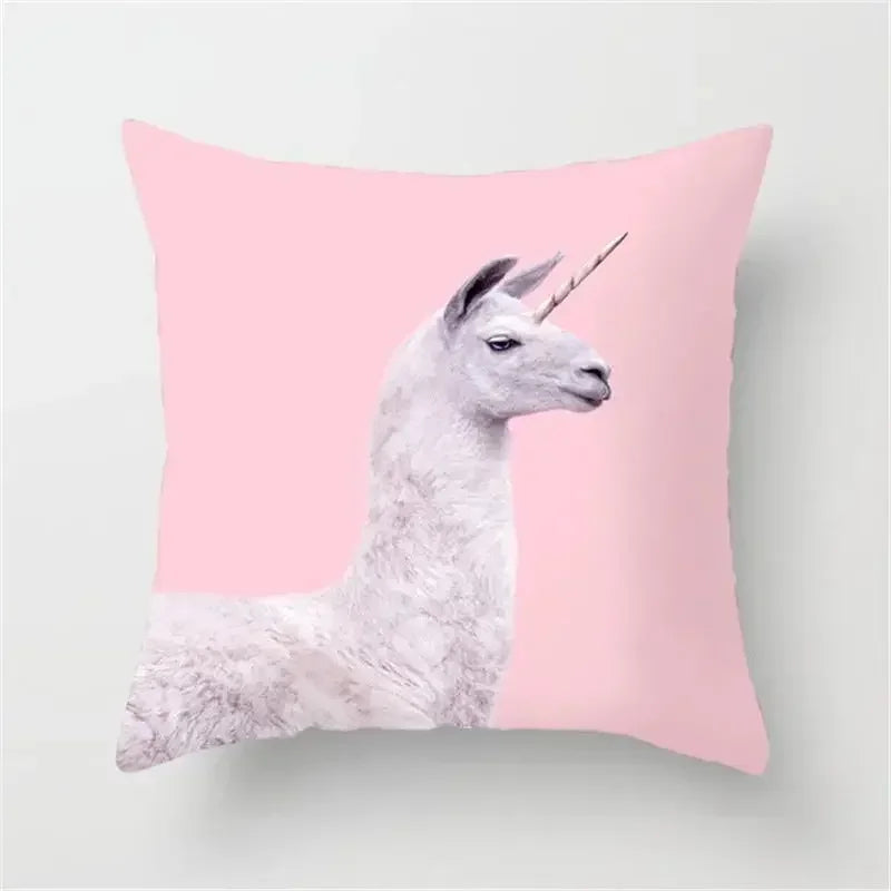 Axyaa Cartoon Animal Pillowcase 45x45cm Home Sofa Car Decor
