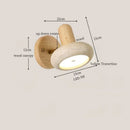 Axyaa LED Wall Sconce Yellow Travertine Pull Chain Switch, Mid Century Modern Style