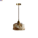 Axyaa Vintage Industrial Pendant Lights with Amber Glass Shade