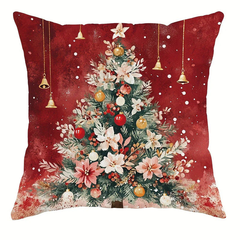 Christmas Pillowcase Set by Axyaa - Festive Sofa Cushion Covers for Home Decor