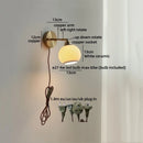 Axyaa Ceramic Shade LED Wall Lamp: Up Down Rotate Light for Living Room, Bathroom, Stairway