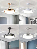Axyaa LED Fan Lamp: Modern Invisible Chandelier for Living Room, Bedroom & Dining Room