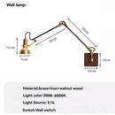 Axyaa Swing Arm Wall Lamp, Mid Century Modern Bedroom Reading Light