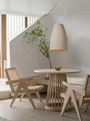 Axyaa LED Chandelier: Wabi Sabi Cement Hanging Light for Home Decor & Bedroom