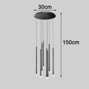 Axyaa Crystal Stair Chandelier - Modern LED Ceiling Light for Living Room