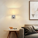 Axyaa LED Fabric Wall Lampshade with Switch for Bedroom or Living Room
