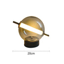 Axyaa Round Ball Glass Table Lamp for Home Decor, Restaurant, Study, Living Room