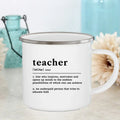 Axyaa Teacher's Enamel Mug - Creative Coffee Cup for School or Home