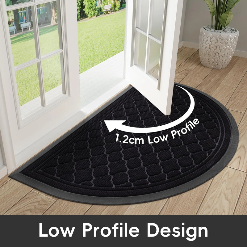 Axyaa Heavy Duty Indoor Half Moon Door Mat - Absorbent and Washable