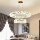 Axyaa K9 Crystal Chandelier: Luxury Nordic LED Lighting for Home Decor