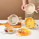 Axyaa Cat Pattern Dessert Plate, Microwave Safe Snack Dish, Reusable Kitchen Tableware