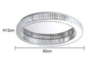 Axyaa Crystal Circle LED Chandelier: Modern Ceiling Light for Home Decor