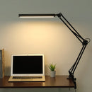 Axyaa LED Desk Lamp: Adjustable Double Swing Arm, Dimmable, Eye-Caring Light