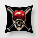 Axyaa Black Grey Skull Face Pillowcase for Halloween Living Room Decor