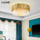 Axyaa Crystal LED Ceiling Lamp Silver Chandelier Dining Room Pendant Light