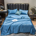 Axyaa Ice Silk Embroidered Quilt Set - Luxury European Style Cooling Blanket