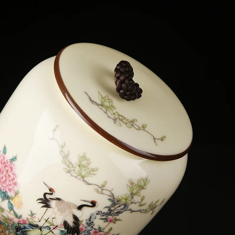 Axya Vintage Ceramic Tea Caddy Storage Jar Set