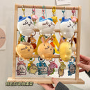 Axyaa Wood Keychain Jewelry Display Stand Shelf Organizer for Necklaces, Earrings, Bracelets