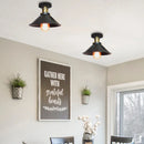 Axyaa Industrial Loft Ceiling Light: Retro Flush Mount LED Fixture for Living Room.