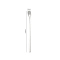 Axyaa Stainless Steel Square Coffee Spoons - Long Handle Dessert Spoons for Kitchen