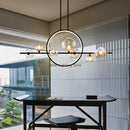 Axyaa Glass Bubble Chandelier: Modern LED Pendant Lights for Living Room & Restaurant