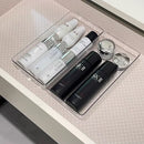 Axyaa Clear Plastic Makeup Drawer Dividers Set - Transparent Cosmetics Organizer
