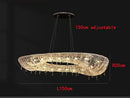 Axyaa Nordic Crystal LED Chandelier for Elegant Living Room & Restaurant Lighting