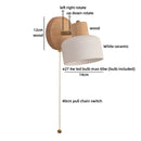 Axyaa Ceramic Wood LED Wall Light Interior Fixture for Living Room Kitchen