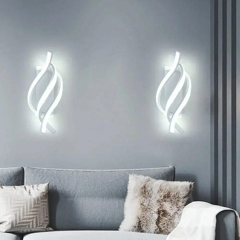 Modern LED Wall Sconce Light Dimmable Twist Design by Axyaa