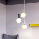 Axyaa Modern Glass Chandelier Pendant Lights Black Gold for Dining & Bedroom