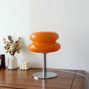 Axyaa Ceramic Table Lamp with Fabric Art Lampshade for Living Room Decor