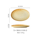 Axyaa Oval Sashimi Plate, High-End Ceramic Tableware for Fish Barbecue